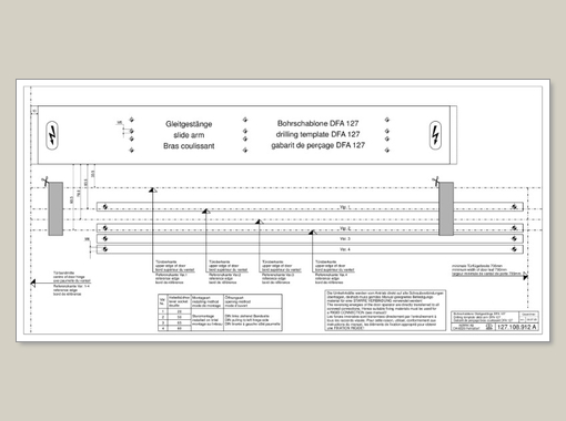 record DFA 127 – Bohrschablone Gleitgestänge