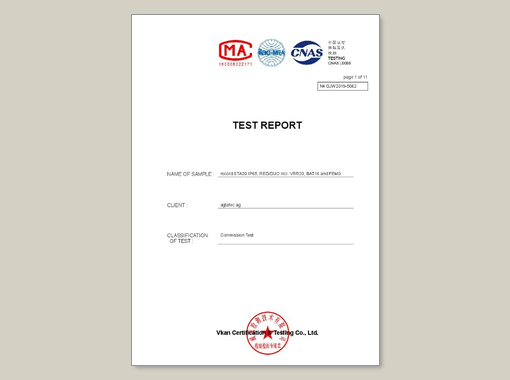Test report record PROTECT IP65