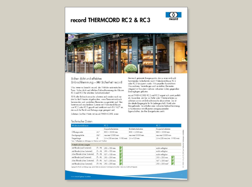 record THERMCORD RC 2 / RC 3