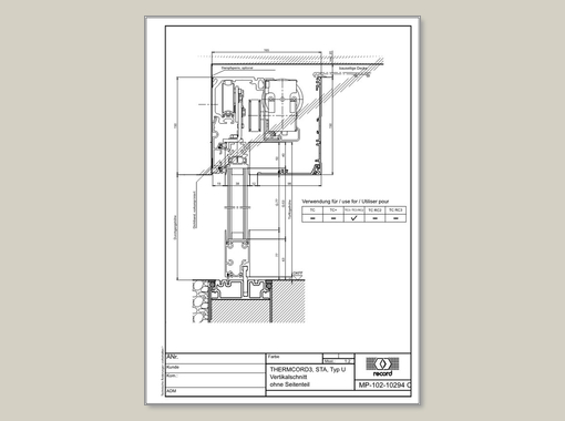 THERMCORD3, STA Vertikalschnitt ohne Seitenteil