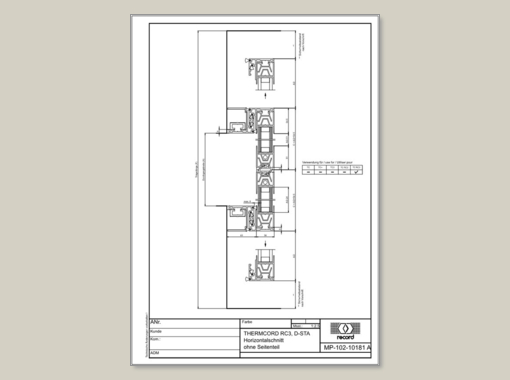 THERMCORD RC3, D-STA, Horizontalschnitt ohne Seitenteil