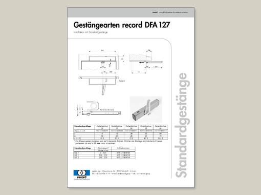 Gestängearten record DFA 127