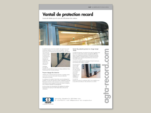 Vantail de protection record – flyer