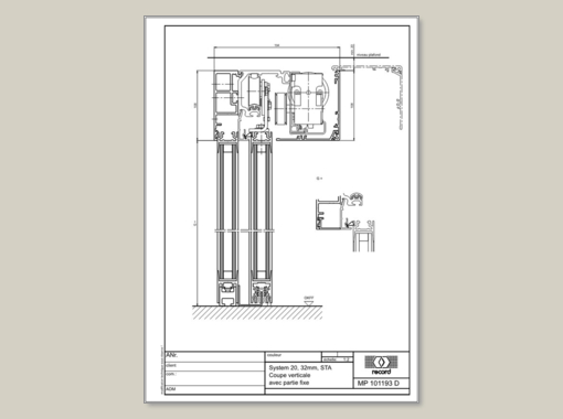 STA Coupe verticale avec partie fixe