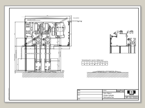 THERMCORD3, TSA-V, coupe verticale sans partie fixe