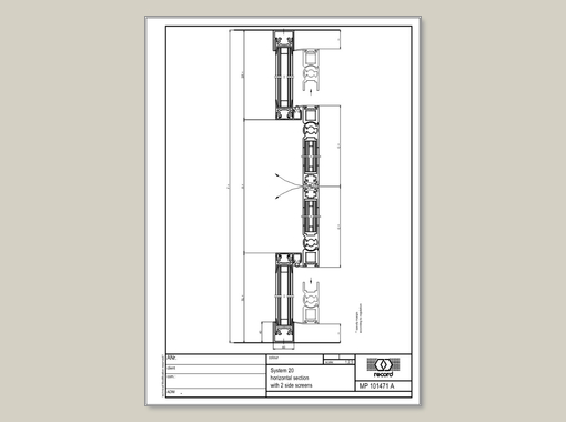 D-TOS Coupe horizontale avec 2 parties fixes